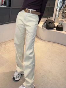 Slim Straight Wide Leg Jeans Womens Fashion Design Loose Slimming Long Pants Autumn Trendy High Waist Commute Style Korean Version