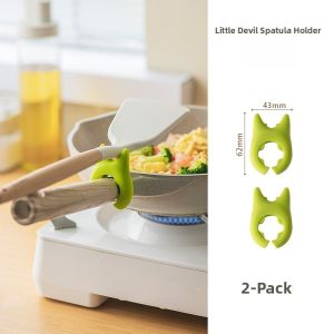 Multifunctional Kitchen Pot Spoon Holder Edge Heat Protection Anti-Overspill Stir-Fry Cooking Utensil Soup Spoon Tray Storage Rack