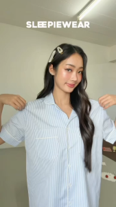 SLEEPIEWEAR Cotton Pajama | ชุดนอน เซ็ตชุดนอนแขนสั้นและขาสั้น Minimal ชุดนอนคอตตอน