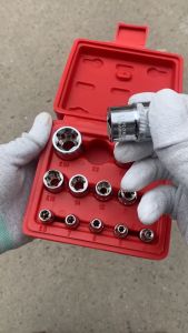 14 pcs Female E-TORX Star Socket Set 1/4" 3/8" 1/2"  E4 - E24 Torque Socket Set Auto Repair Tool