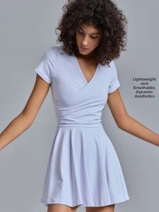 Pro Tennis Badminton Short-sleeve Dress Moisture-wicking