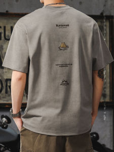 Áo Thun Nam Tay Ngắn in Họa Tiết Mỹ Dành Cho Thanh Thiếu Niên Áo Thun Cotton Thường Ngày Mùa Hè Dáng Rộng Thoáng Khí