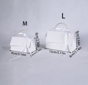 10pcs Portable Party Wedding Gift Box Pearl Ribbon Candy Chocolate Handmade Candle Box DIY Party Birthday Decoration Supplies