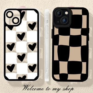 Ready Stock เคส Samsung A52 A52S A53 A13 A12 A21S A22 A32 A30S A50S A50 A51 A71 A72 A73 S21 S20 FE S22 Ultra S30 S21 Ultra เคสโทรศัพท์มือถือ ลายหมากรุก หัวใจ