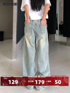 Quần Jeans Jeans Ống Thẳng Rộng Màu Đa Phong Cách Retro Thêu Quần Dài Thường Ngày Cho Nam Quần Jeans Denim Thường Ngày Thoải Mái