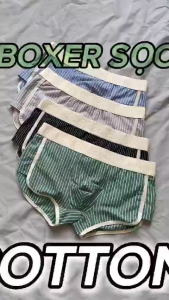 Quần Boxer Đùi Nam Chất Vải Cotton Thoáng Khí Nhiều Màu Quần Sịp Nam Kiểu Dáng Sọc Co Giãn 4 Chiều TIDO TI DO