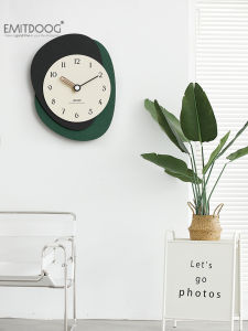 EMITDOOG นาฬิกาตั้งโต๊ะแบบไม่ต้องเจาะ นาฬิกาติดผนังแบบเรียบง่าย ดีไซน์โมเดิร์น ตกแต่งพื้นหลัง สร้างสรรค์ นิสิต นักเรียน นักศึกษา