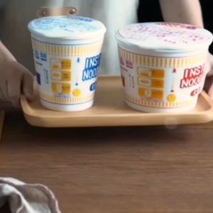 สินค้าพร้อมส่งจากไทย)(ถูกที่สุด) ชามมาม่า ถ้วยมาม่าเซรามิค พร้อมฝาปิดเซรามิค cup noodles (G0104)