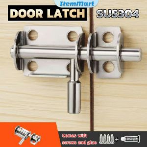 ItemMart Stainless Steel Door Latch Solid Sliding Bolts Latch Hasp Home Hardware Gate Safety Door Lock