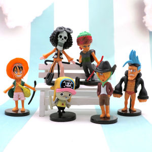 6Pcs/set ONE PIECE Action Figures Luffy Nami Bonnie Tony Choppe Roronoa Zoro Sanji Travel Attire Figura Model Toys Decorations