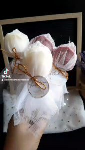 Rose Candle with stick *rose scent* (Giveaway/Souvenir/Display/Gift)
