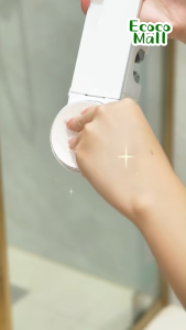 Giá treo chổi chịu lực ECOCO hít chân không kèm 4 móc treo Thanh treo chổi kèm móc treo khăn áo đồ dùng bếp nhà tắm