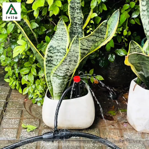 Bộ kit tưới nhỏ giọt que cắm 8 tia dây mềm 9/11mm - chất liệu nhựa cao cấp - tiết kiệm nước thời gian công sức
