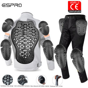 CE Level 2 Certified Motorcycle Armor Jacket Insert Back Protector Anti-Shock Rider Armor Shoulder/Elbow/Hip/Knee Protective Pad