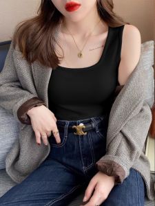 Square Collar Camisole Womens Summer New Back Shaping Sleeveless Inner Match Silm Slimming Cotton Thread Base Tops Women