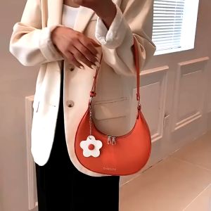 Underarm Bag Korean Style Fashion Women Half-moon Hobo Sling Bag For Female Shoulder Bag Dumlping Beg Tangan Wanita Murah