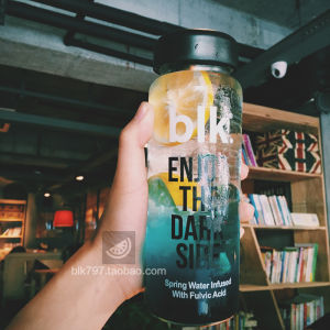 American BLK Glass Insulated Hot-Proof Water Cup BLK Water Bottle Tumbler Fashion Minimalist Black Mineral Water Cup