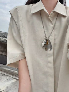 CHENMU | American Retro Linen Breathable Relaxed Fit Shirt 5/8 Sleeve