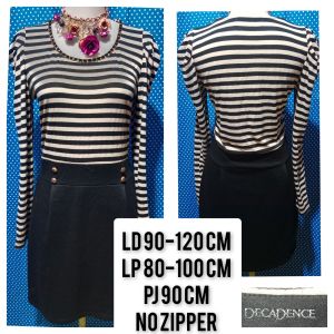 DRESS LENGAN PANJANG HITAM(DECADENCE) 288