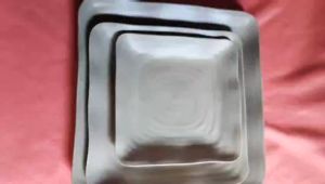 Dĩa nhựa melamine vuông nhám nâu phục vụ nhà hàng quán ăn kt 16cm/20cm/24cm - DV117/118/119