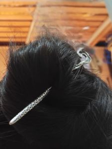 Handmade 925 Silver Wand Hanfu Hairpin Court Style Elegant Hair Accessory Traditional Chinese Culture Inspired Hair Stick