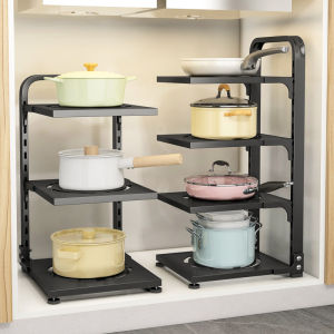 Rak Panci, Rak Dapur, Rak Pot Wastafel Dapur, Kabinet Atas 2/3/4 Tingkat