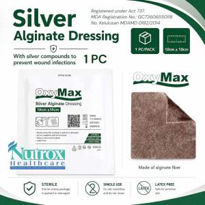 Silver Alginate Dressing - Size:10cm x 10cm Alginate Fiber Silver Compound Antibacterial Advance Dressing