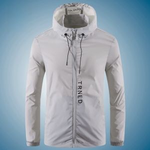 ROMON | เสื้อผ้ากันแดดผ้าไหมน้ำแข็งบางเฉียบสำหรับผู้ชาย ฤดูร้อน 2023 วัสดุโพลีเอสเตอร์ กันแดด กันยูวี สำหรับการเดินทางกลางแจ้ง ปีนเขา ตกปลา แฟชั่นสตรีท