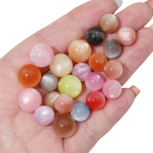8mm Bright Color Resin Cats Eye Beads Round Loose Spacer Beads for Necklace Bracelet Earring Keychain DIY Jewelry Craft Making Accessories