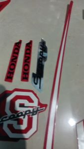 Stiker Striping Honda Scoopy Sporty 2014 Merah Lis Body Standar Berkualitas Original