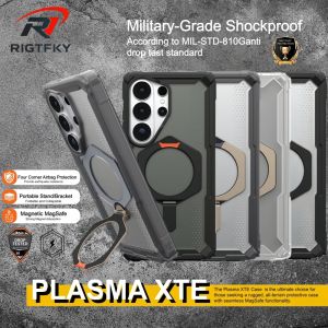 Kickstand Magnetic Case for Samsung S26 Ultra S25 S24 S23 S26ULTRA Rugged Shockproof Armor MagSafe transparent Protective Cover