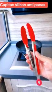 Capitan Penjepit Makanan Gorengan Anti Panas Silicon Silikon Utensil Stainless | Source Project