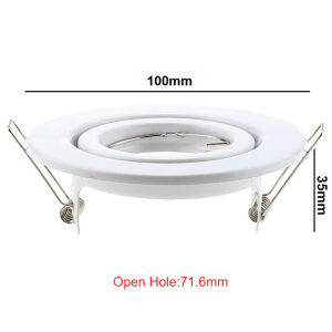 JOYINLED White Round Fixed Downlight Fittings GU10 MR11 Dia100mm Iron Metal Fixtures Frames Ceiling Spotlights Lamp Frame
