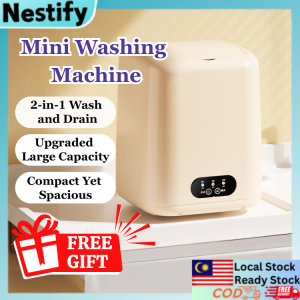 13L Mini Washing Machine  Portable 3 Cleaning Mode  Lightweight Low Noise Blue Light UV Sterilization Home Use Mesin Basuh Mini 迷你洗衣机