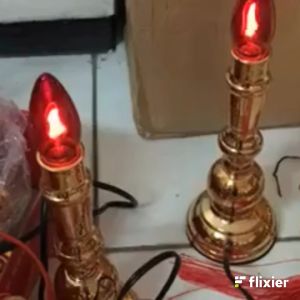 Lampu Lilin Cabe Lombok LED Sembahyang Candle Lamp E12 Lampu Main Api Berkedip
