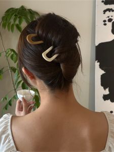 Modern Simple U-Shaped Hairpin Sweet Goddess Hair Styling Tool Retro Hairpin Trendy Hair Accessories Korean Style Hair Ornament