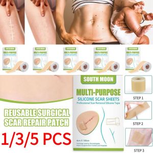 1/3/5Rolls 4cm*150cm Silicone Scar Tape For Surgical Scars Medical Grade Silicone Scar Sheet Painless Effective Scar Repair Tape