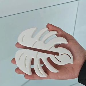Móc Treo Cửa Phòng Tắm Hình Lá Monstera Xanh Không Cần Khoan Chất Liệu ABS Trang Trí Phòng Tắm Nhiệt Đới Móc Treo Khăn