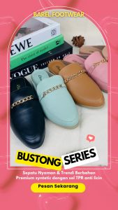 BARA - Bustong Rantai Sepatu bustong flat teplek Wanita sepatu kasual