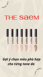 Kem Che Khuyết Điểm the SAEM Cover Perfection Tip Concealer SPF28 PA++ Lâu Trôi Mỏng Mịn Chống Nắng Che Phủ Cao