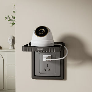 ชั้นวางติดผนังฝังชั้นวางซ็อกเก็ตสำหรับเราเตอร์อินเตอร์เน็ตไร้สายที่วางโทรศัพท์ที่เก็บสายเจาะชั้นวางสติ๊กเกอร์ตกแต่งห้องรับแขก