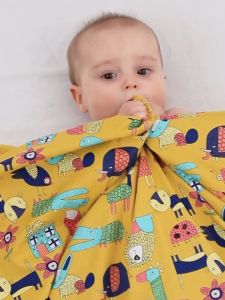 IsALifestyle Baby Soft Beanie Blanket Swaddle Newborn Wrap Thermal Fleece Bean Dotted Double Sided Bedung Bayi DK 豆豆被