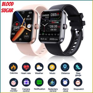 USAMS Women Smart Watch 2023 New Fitness Tracker Blood Glugose Sugar Smartwatch Body Temperature 50+ Sport For Android IOS