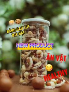 Bánh đồng tiền mix hạt dinh dưỡng Mai Thao hũ 200g đồ ăn vặt healthy hỗ trợ giảm cân