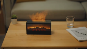 7 Color Flame Fireplace Humidifier with Remote Control for Home Silent Air Humidifier Aromatherapy New Product Simulation