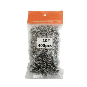 400/500pcs Fishing Split Rings 4-10mm Crank Hard Bait Snap Strengthen Double Loop Split Open Carp Fishing Lure Pesca Accessories