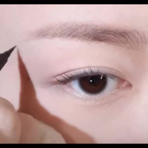 SYLR Ultra Fine Waterproof Liquid Eyebrow Pencil Sweatproof Long-Lasting 2in1 Micro Makeup for Brows Eyeliner Smooth Brown Black
