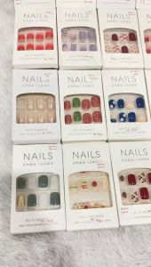 Fake Nail Karakter 24pcs Murah Nail Sticker Wedding Kuku Palsu Motif