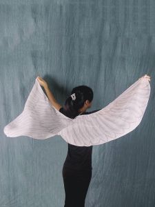 Eagle White Carving Angel Feathers Bird Wings Party Performance Dance Props Soft Fairy Costume Wings for Children Adults