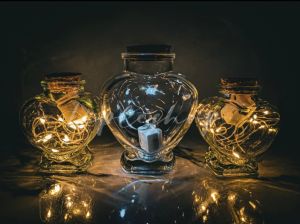 ขวดแก้วรูปหัวใจกลาง 170มล.ขวดใส่อาหาร ขวดใส่ของขวัญ ขวดDIY ขวดใส่ของตกแต่ง ขนาด 8* 10เซนติเมตร